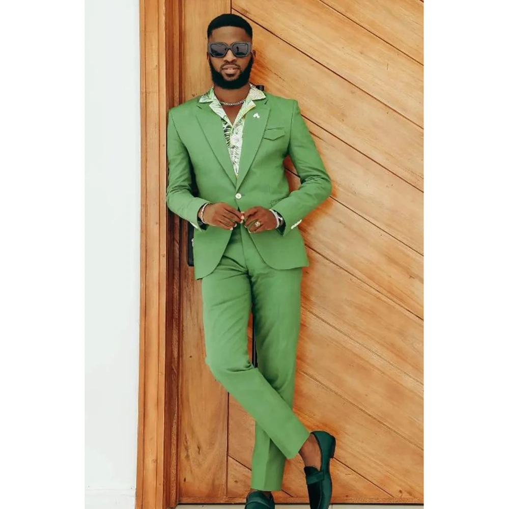 Smart Green Men's Suits Single Button 2 Pieces Jacket Pants Male Clothing Elegant Banquet Business Party Slim Fit Costume Homme
Smart Green Men's Suits Single Button 2 Pieces Jacket Pants Male Clothing Elegant Banquet Business Party Slim Fit Costume Homme