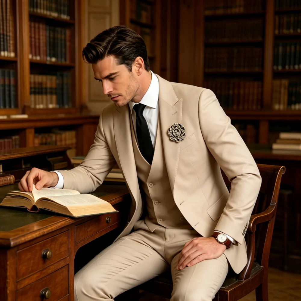 Men's Three-Piece Formal Wear Groom's Attire Wedding Suits Party Blazers for Men
Men's Three-Piece Formal Wear Groom's Attire Wedding Suits Party Blazers for Men