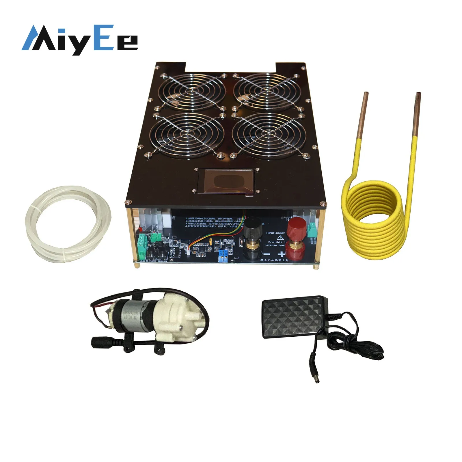 Комплект индукционного нагревателя мощностью 5000 Вт с водяным насосом с нагревательной катушкой материнской платы с 4 вентиляторами и источником питания 12 В, 2 А 
Комплект индукционного нагревателя мощностью 5000 Вт с водяным насосом с нагревательной катушкой материнской платы с 4 вентиляторами и источником питания 12 В, 2 А