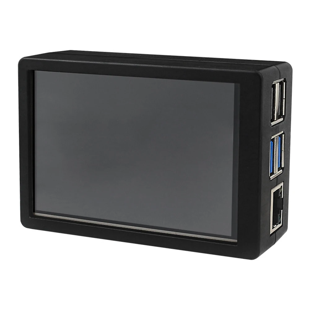 Portable 3 5 Inch Touch Screen Display for Raspberry Pi Featuring Active Cooling and Sturdy ABS Case Supports Various OS