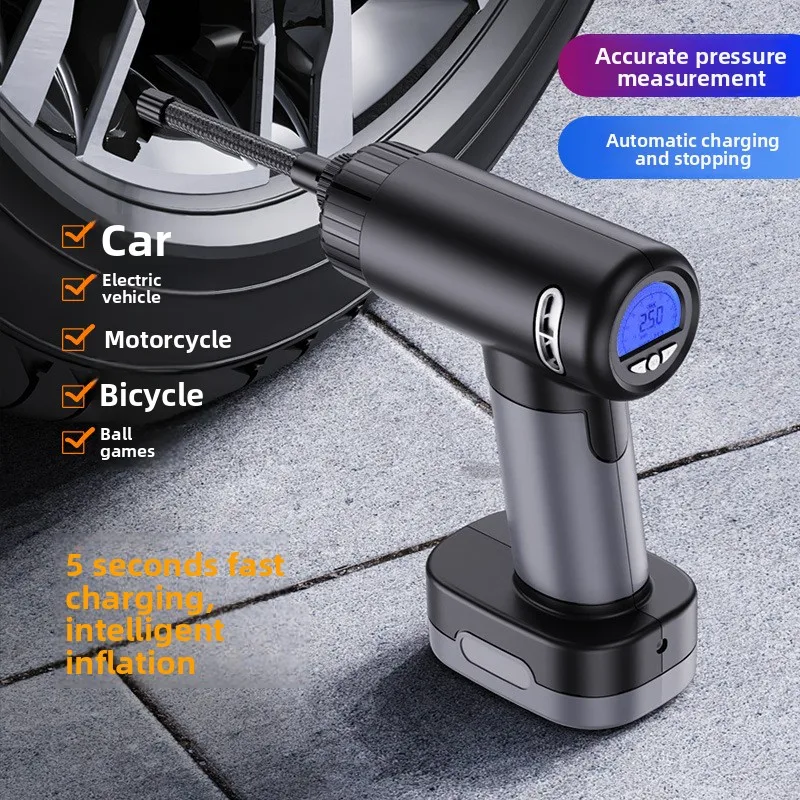 Wireless Handheld Car Air Pump Car Digital Display Intelligent Air Pump Tire Inflator Automatic for Car Motorcycle Bike TireBall
Wireless Handheld Car Air Pump Car Digital Display Intelligent Air Pump Tire Inflator Automatic for Car Motorcycle Bike TireBall