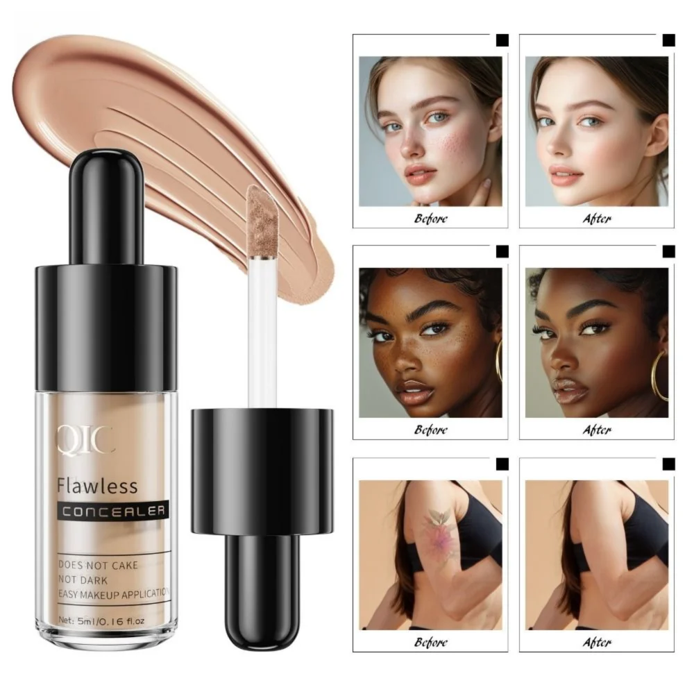 5 Color Liquid Concealer Moisturizing Long Lasting Mini Matte Concealer Lightweight Quickly Dry Full Coverage Liquid Foundation
5 Color Liquid Concealer Moisturizing Long Lasting Mini Matte Concealer Lightweight Quickly Dry Full Coverage Liquid Foundation