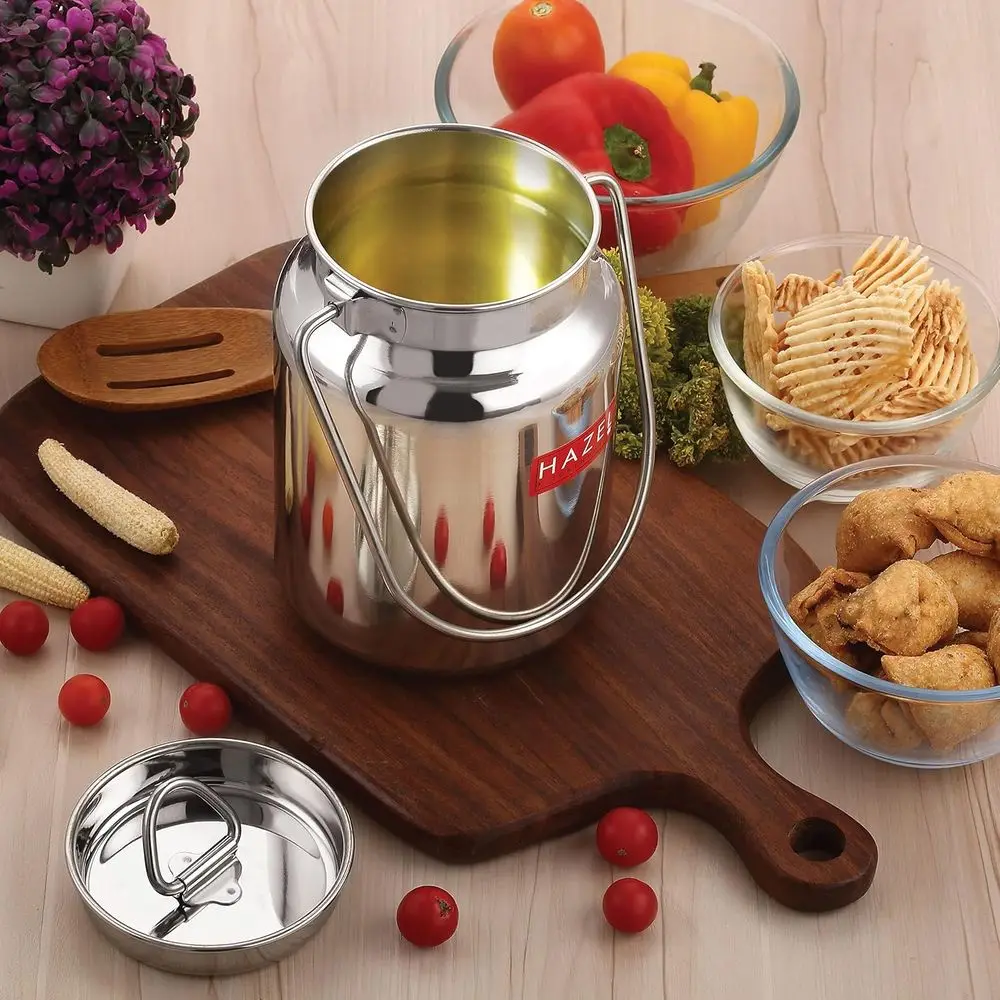 Airtight Stainless Steel 67 oz Lid Pot for Kitchen Storage of Butter, Oil, and Food
Airtight Stainless Steel 67 oz Lid Pot for Kitchen Storage of Butter, Oil, and Food