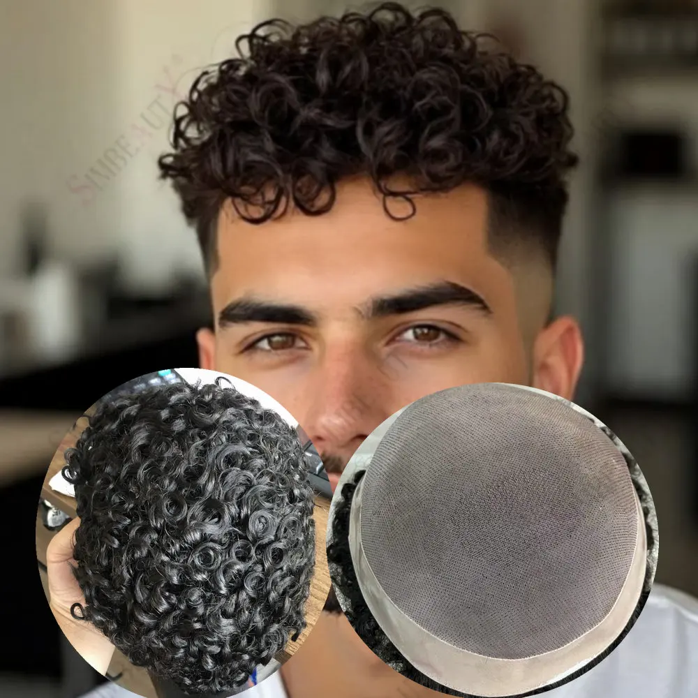 Men's Brown Black 100% Human Hair Toupee 18mm 20mm 15mm Curly Durable Fine Mono Prosthesis Capillary Natural Frontline System
Men's Brown Black 100% Human Hair Toupee 18mm 20mm 15mm Curly Durable Fine Mono Prosthesis Capillary Natural Frontline System