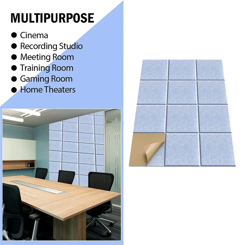 A09F-12 Pack Self-Adhesive Acoustic Panels,12X12x0.4In Sound Absorbing Panels, For Recording Studio,Office,Home
A09F-12 Pack Self-Adhesive Acoustic Panels,12X12x0.4In Sound Absorbing Panels, For Recording Studio,Office,Home