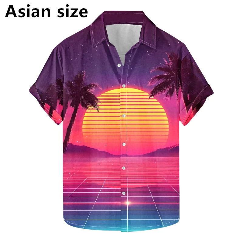 New Men Shirt 3D Print Colorful Palm Tree Hawaiian Shirts For Men Women Casual Button Short Sleeve Beach Holiday Shirt Summer
New Men Shirt 3D Print Colorful Palm Tree Hawaiian Shirts For Men Women Casual Button Short Sleeve Beach Holiday Shirt Summer