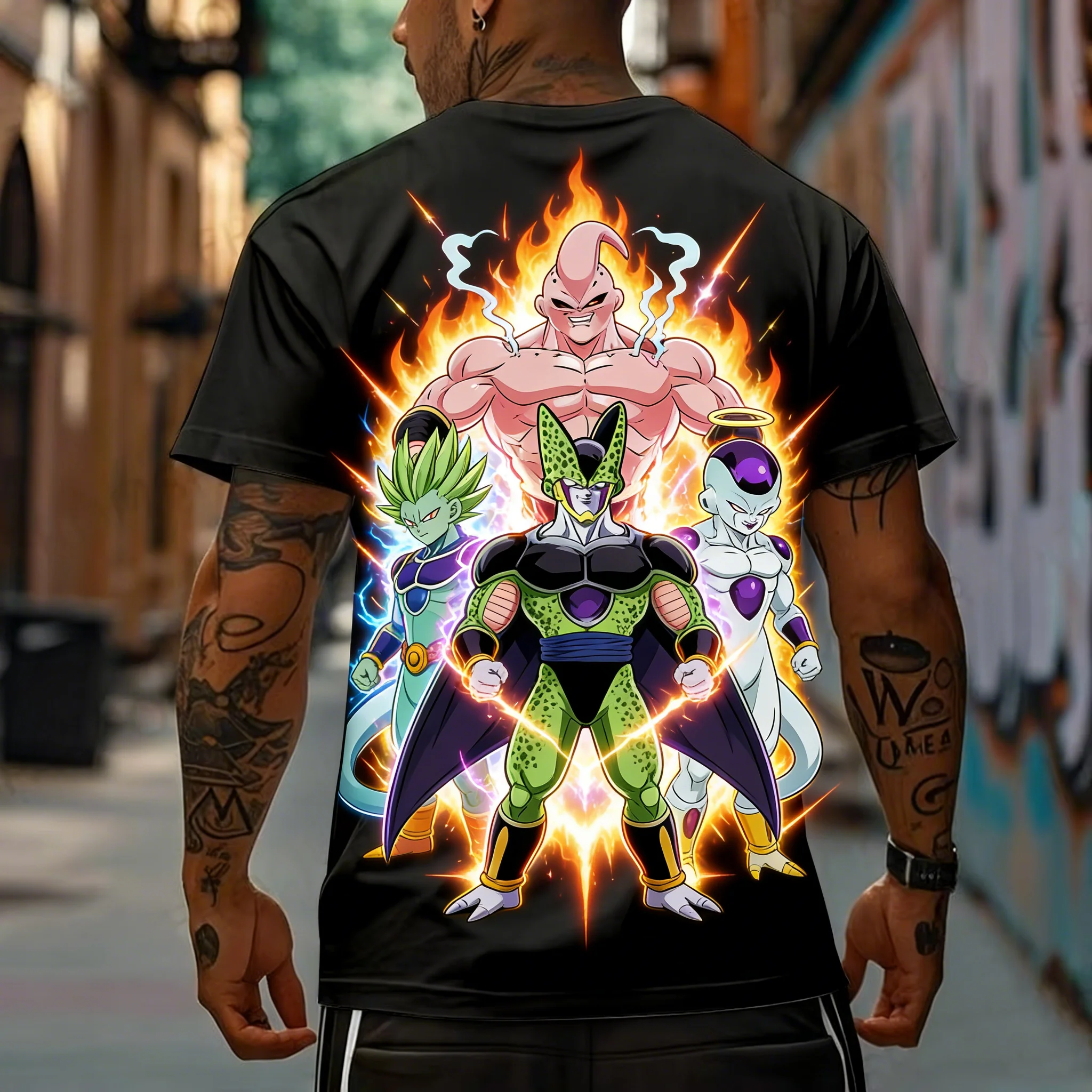 Summer Bandai Hot Anime Style Retro T-shirt for Men To Anime As The Theme of Children and Adults Short Sleeve Punk Leisure Trend
Summer Bandai Hot Anime Style Retro T-shirt for Men To Anime As The Theme of Children and Adults Short Sleeve Punk Leisure Trend