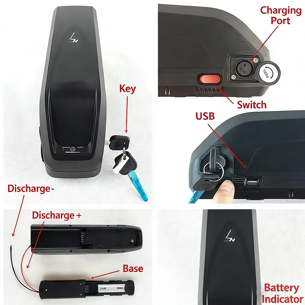 48V 20Ah Original Hailong 18650 Lithium Battery Compatible for 350W 500W 750W 1000W 1500W Bafang BBS02 BBS03 BBSHD Motor
48V 20Ah Original Hailong 18650 Lithium Battery Compatible for 350W 500W 750W 1000W 1500W Bafang BBS02 BBS03 BBSHD Motor