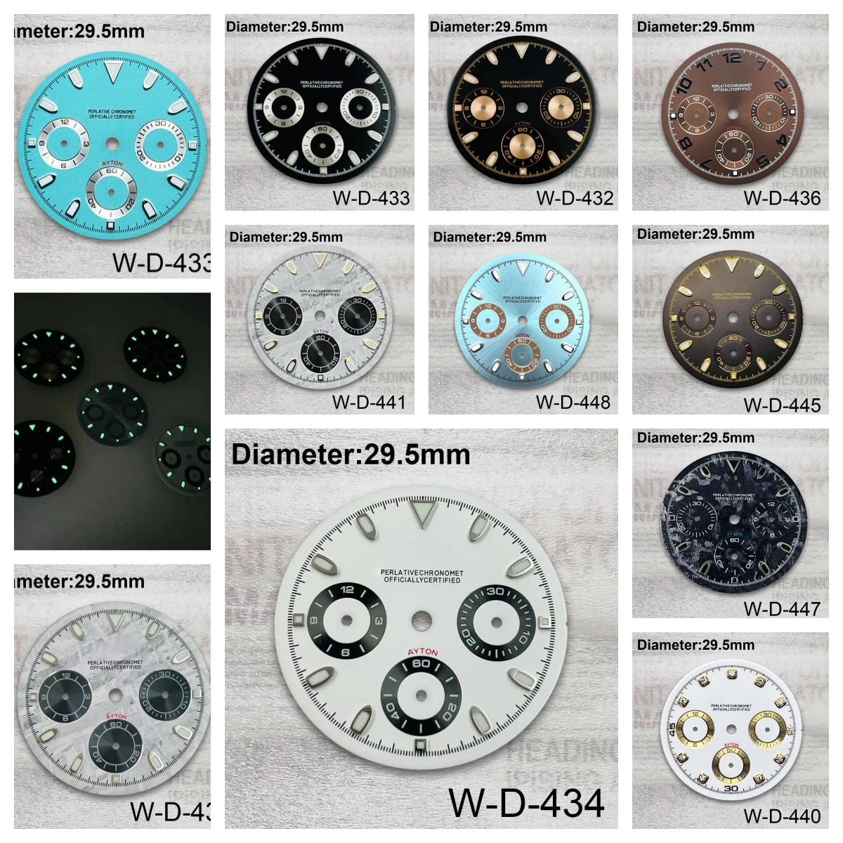 29.5mm S Logo Panda Meteorite Dial Fit VK63 Movement Green Luminous High Quality Watch Modification Accessories
29.5mm S Logo Panda Meteorite Dial Fit VK63 Movement Green Luminous High Quality Watch Modification Accessories