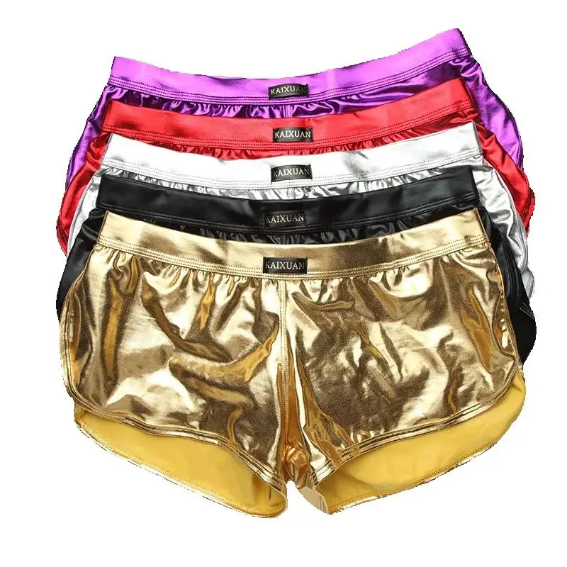 Mens Sexy Boxers Sexy Imitation Leather Underwear U Convex Panties High Elastic Knickers Breathable Lift Buttocks Stage Shorts
Mens Sexy Boxers Sexy Imitation Leather Underwear U Convex Panties High Elastic Knickers Breathable Lift Buttocks Stage Shorts