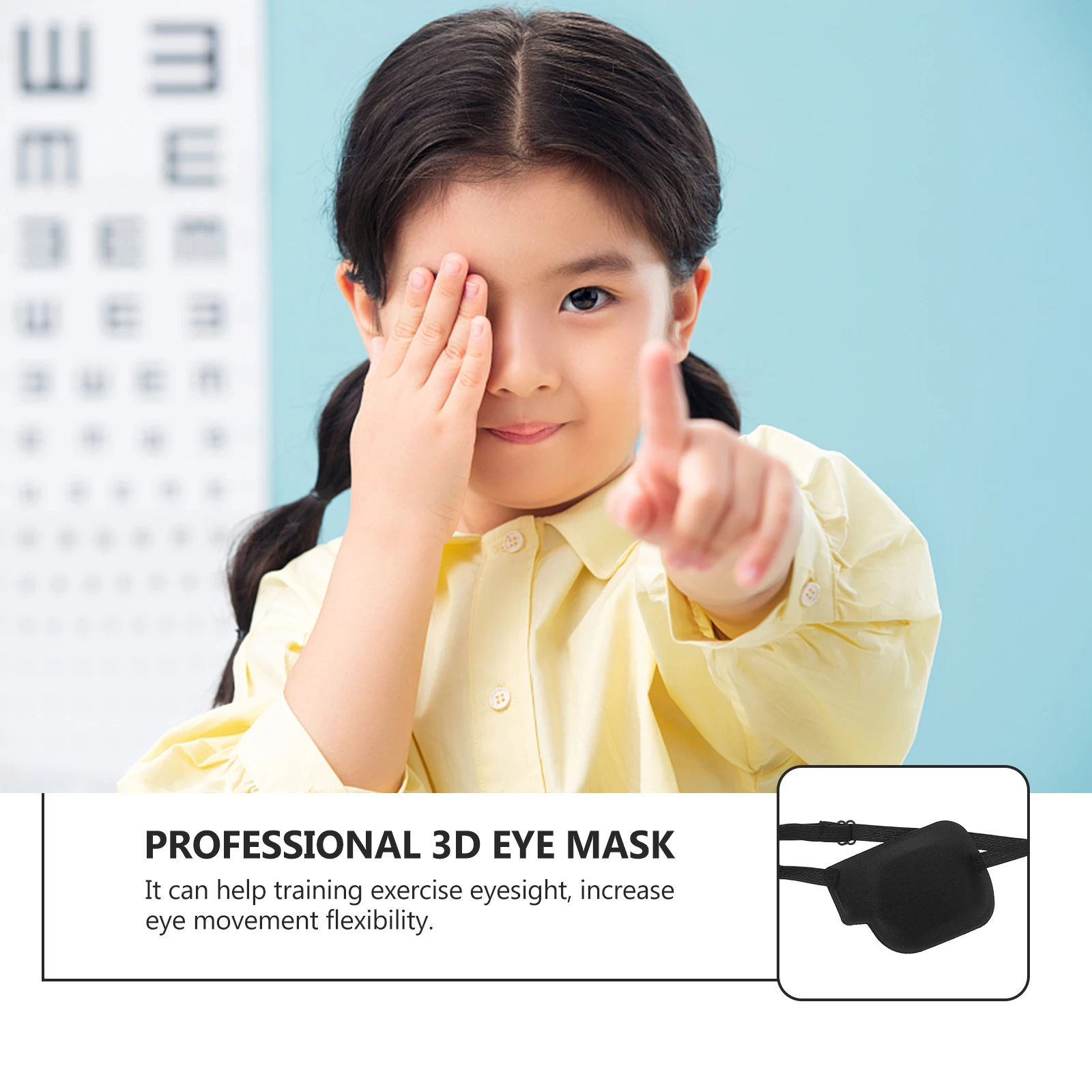 3D Mask Single Patch for Kids Adults Amblyopia Shading Lazy Eye Training Vision Restoration Comfortable Polyester
3D Mask Single Patch for Kids Adults Amblyopia Shading Lazy Eye Training Vision Restoration Comfortable Polyester