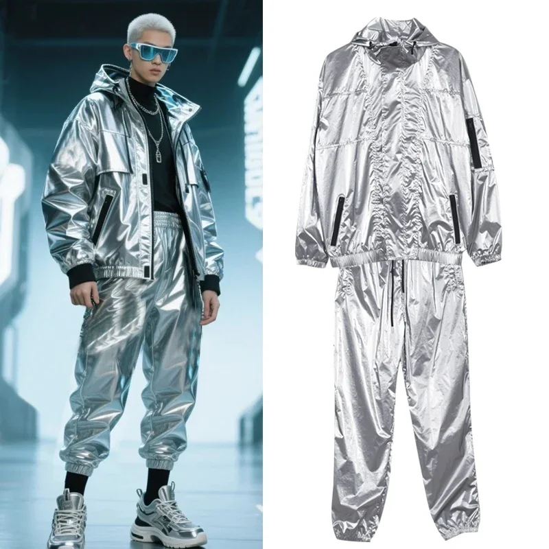 Tech Style Men Silver Jazz Dance Costume Children Group Hip Hop Clothing Men Women Kpop Outfits Stage Street Suits Rave Wear
Tech Style Men Silver Jazz Dance Costume Children Group Hip Hop Clothing Men Women Kpop Outfits Stage Street Suits Rave Wear