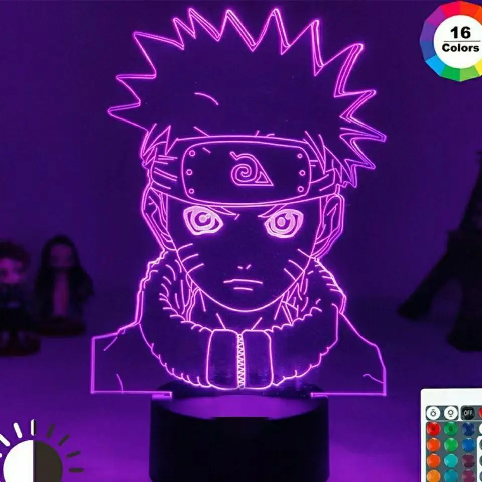 Naruto 3D LED Night Light 16 Color Uzumaki Sasuke Kakashi Anime Lamp Akatsuki for Kids Bedroom Decor Gift
Naruto 3D LED Night Light 16 Color Uzumaki Sasuke Kakashi Anime Lamp Akatsuki for Kids Bedroom Decor Gift