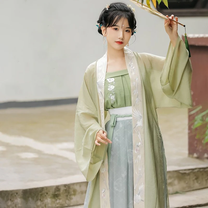 Women Modern Dress Chinese Ancient Clothing Tang Hanfu Big Sleeve Suits Daily Wear Princess Costume Fairy Performance Green
Women Modern Dress Chinese Ancient Clothing Tang Hanfu Big Sleeve Suits Daily Wear Princess Costume Fairy Performance Green