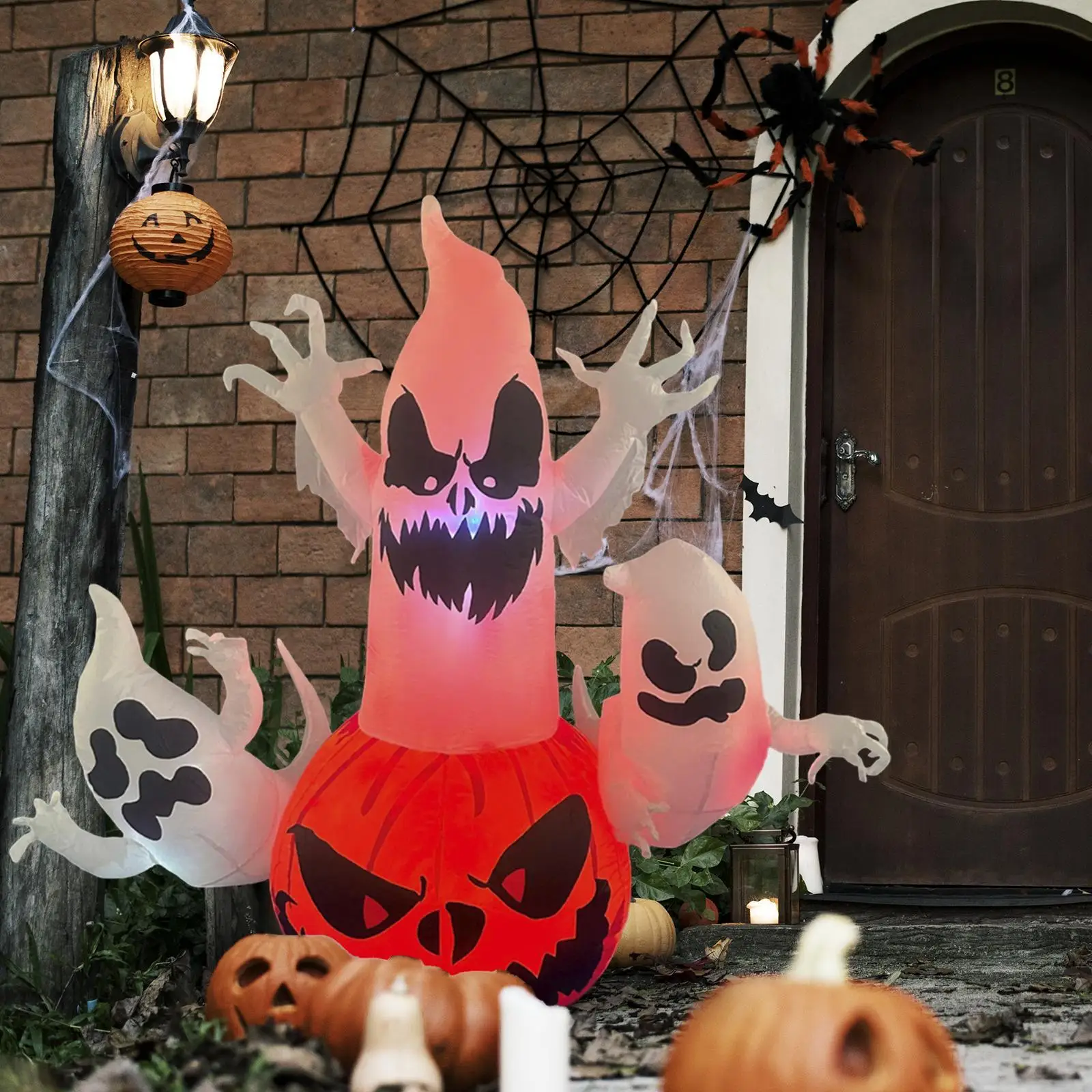 Halloween Inflatable Ghost Decoration with LED Lights for Home Holiday Fence
Halloween Inflatable Ghost Decoration with LED Lights for Home Holiday Fence