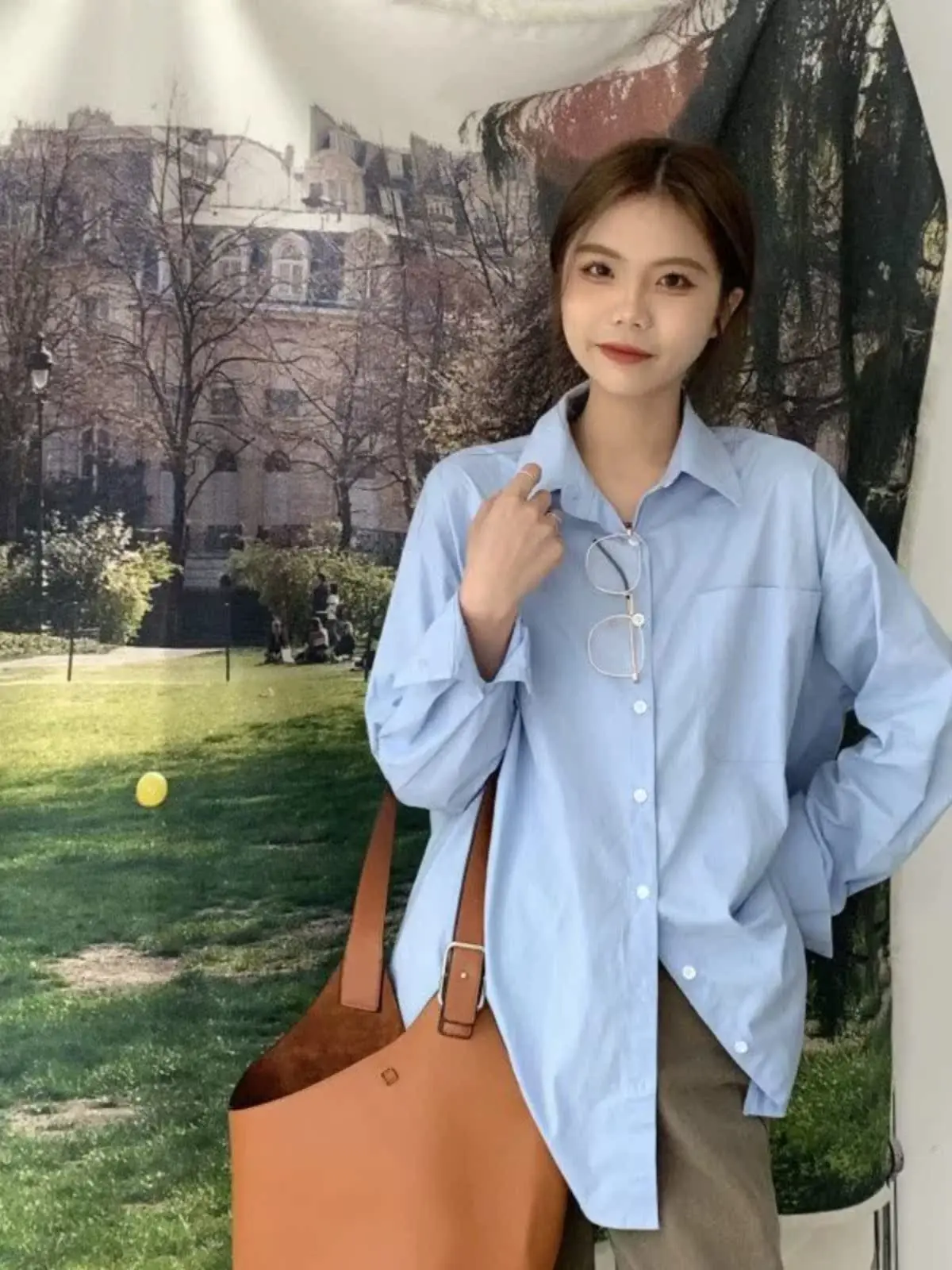 Blue Long Sleeve Women's Shirt Design Sensation Hong Kong Style Spring Summer Jacket Small Size Top Collar Button up
Blue Long Sleeve Women's Shirt Design Sensation Hong Kong Style Spring Summer Jacket Small Size Top Collar Button up