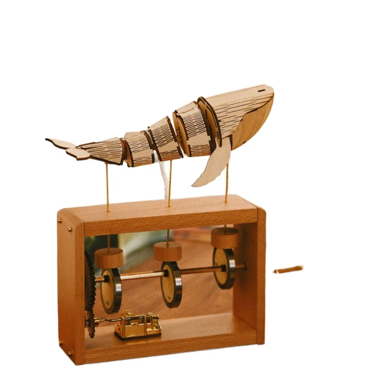 Whale Song Music Box Wood Hand Cranked Whale Music Box Mechanical Assembling Ornament Toy
Whale Song Music Box Wood Hand Cranked Whale Music Box Mechanical Assembling Ornament Toy
