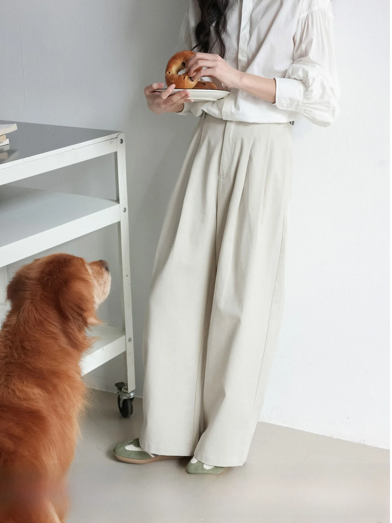 Spring Casual Pants Women's High Waist Straight Leg Cotton Wide Leg Pants Simple Style Commute Wind High Waist Pants
Spring Casual Pants Women's High Waist Straight Leg Cotton Wide Leg Pants Simple Style Commute Wind High Waist Pants