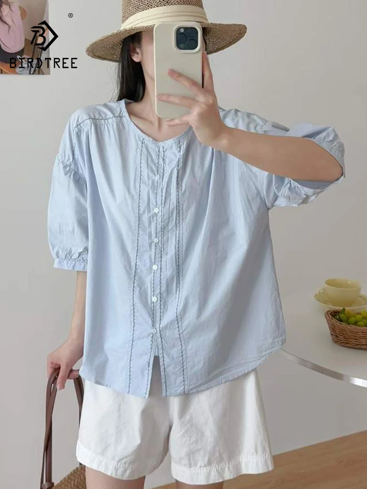 New 2026 Summer Women Cotton Half Sleeve Shirt, Stand Embroidery, Mori Girl Fashion Preppy Style Casual Loose Blouse T65421CC
New 2026 Summer Women Cotton Half Sleeve Shirt, Stand Embroidery, Mori Girl Fashion Preppy Style Casual Loose Blouse T65421CC