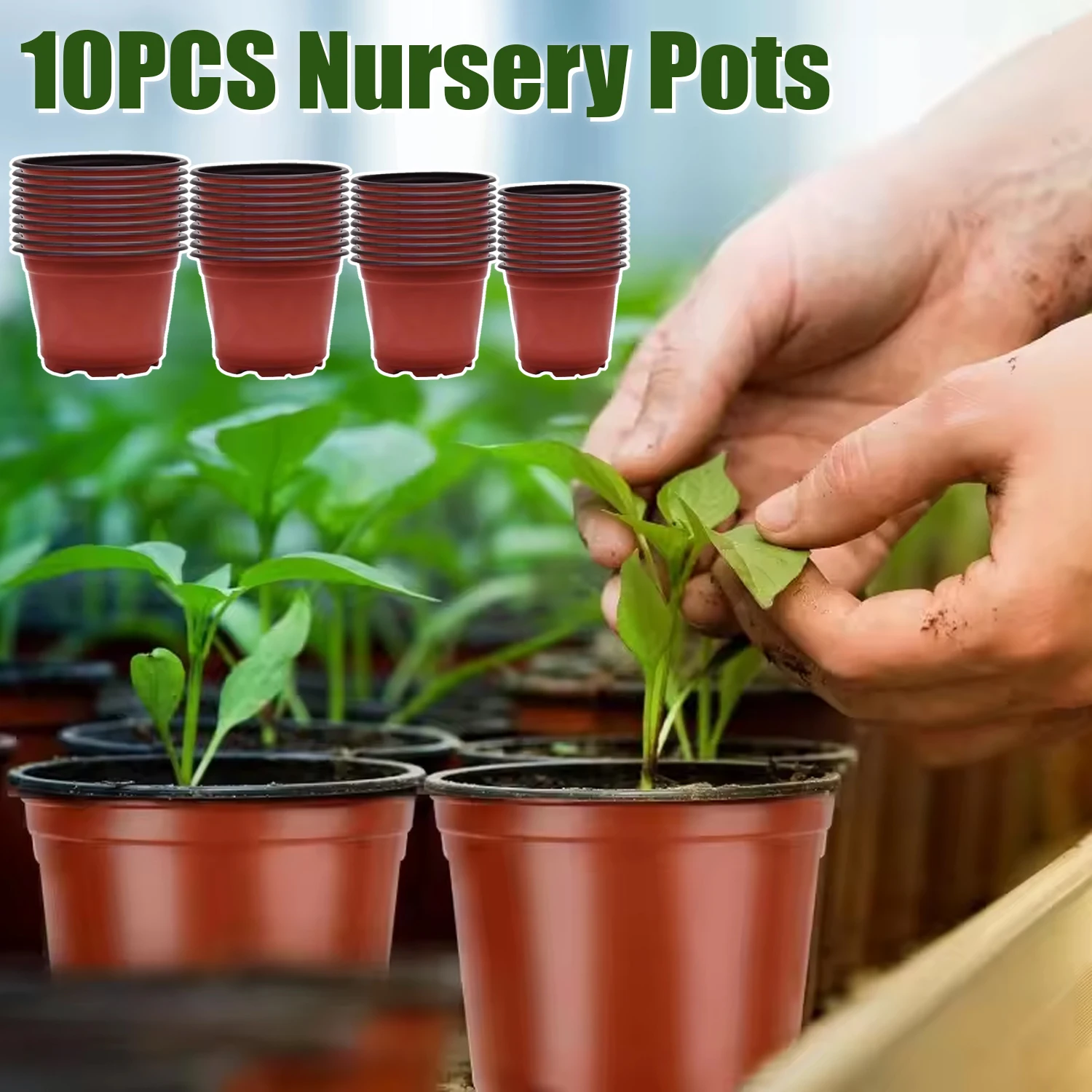 10PCS Plastic Flower Pot Plant Nursery Pots Seed Starting Pot Flower Plant Container for Succulents Seedlings Cutting Transplant
10PCS Plastic Flower Pot Plant Nursery Pots Seed Starting Pot Flower Plant Container for Succulents Seedlings Cutting Transplant