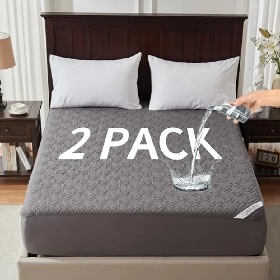 2 Pack Waterproof Mattress Protector, Size Mattress Pad Noiseless with Deep Pocket 6"-18" Depth, Soft Breathable Dirt-Proof Bed
2 Pack Waterproof Mattress Protector, Size Mattress Pad Noiseless with Deep Pocket 6"-18" Depth, Soft Breathable Dirt-Proof Bed