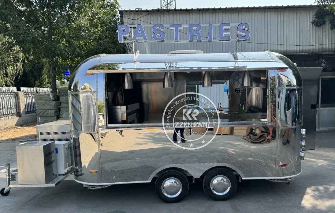 Street Snack Cart Customized Kitchen Equipments Concession Food Truck Coffee Trailer Mobile Stainless Steel Fast Food Trailer
Street Snack Cart Customized Kitchen Equipments Concession Food Truck Coffee Trailer Mobile Stainless Steel Fast Food Trailer