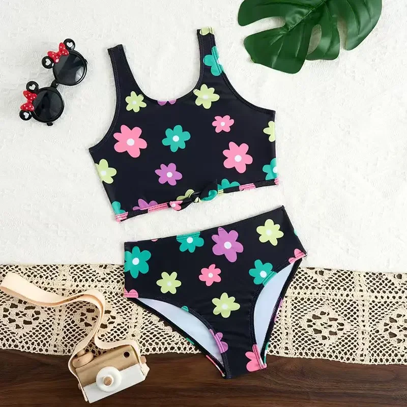 New Little Girls Pink Bikini Two Pieces Swimsuit Kids High Waist Children's Swimwear 4-7 Years Infant Bathing Suit Beach Summer
New Little Girls Pink Bikini Two Pieces Swimsuit Kids High Waist Children's Swimwear 4-7 Years Infant Bathing Suit Beach Summer