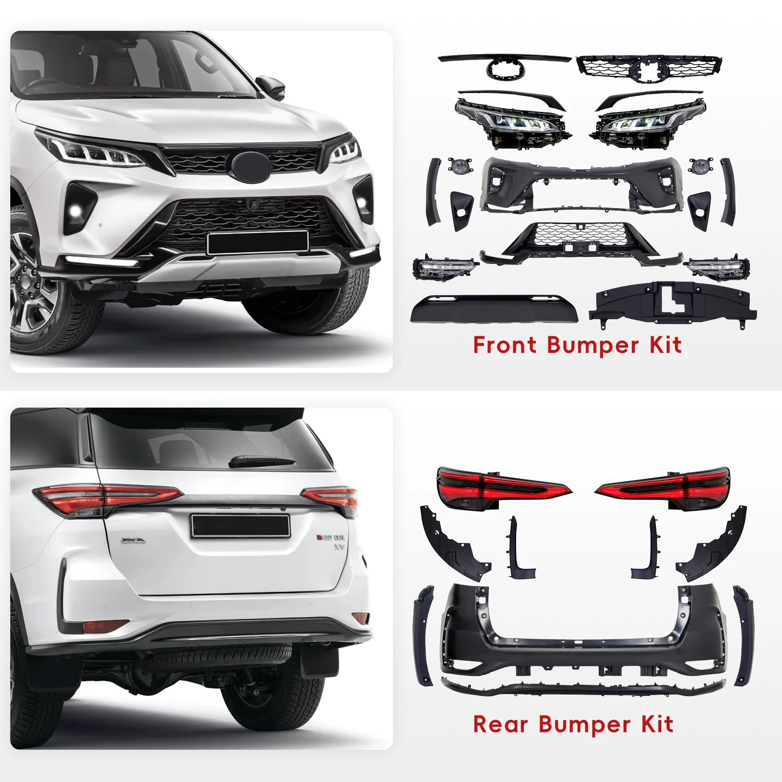 For Fortuner Body Kit for Fortuner Hot Selling Upgrade to Conversion Kits Bodykit
For Fortuner Body Kit for Fortuner Hot Selling Upgrade to Conversion Kits Bodykit