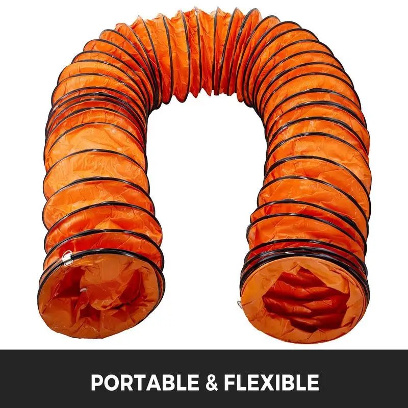 PVC Ventilation Pipe 25ft For Construction Sites Mines Factories, 8inch Diameter Flexible Air Transfer Tubing Steel Reinforcement S Hook Included
PVC Ventilation Pipe 25ft For Construction Sites Mines Factories, 8inch Diameter Flexible Air Transfer Tubing Steel Reinforcement S Hook Included