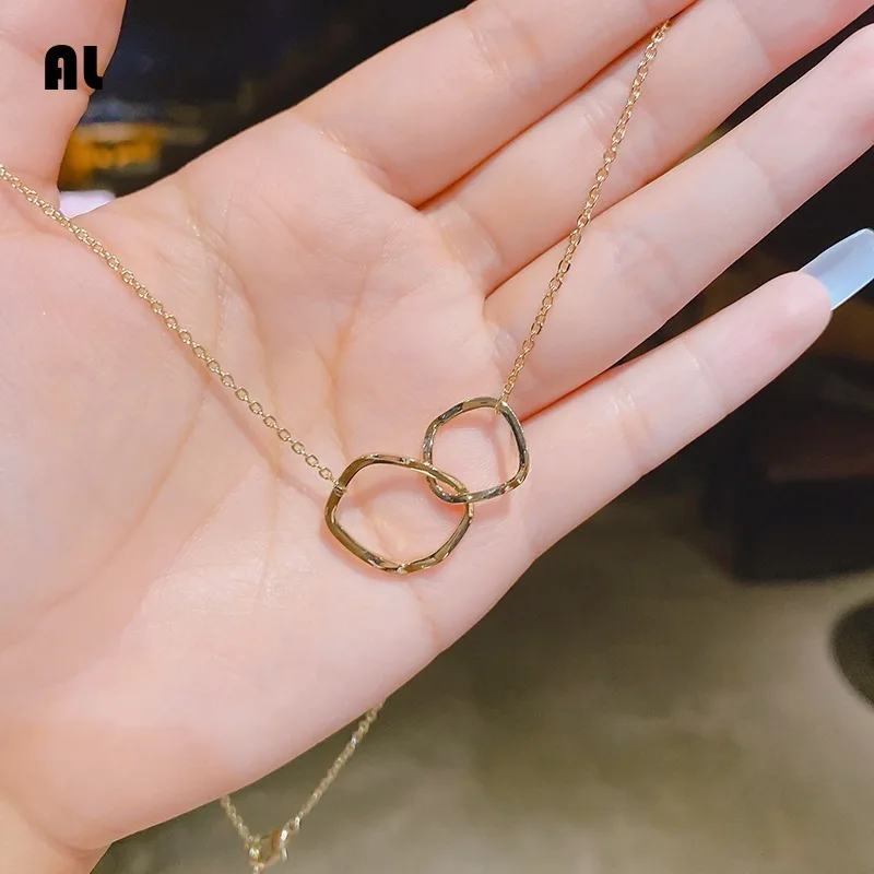 Fashion Electroplating Interlocked in A Loop Interlocking for Women with Chain Womens Accessories Necklace
Fashion Electroplating Interlocked in A Loop Interlocking for Women with Chain Womens Accessories Necklace