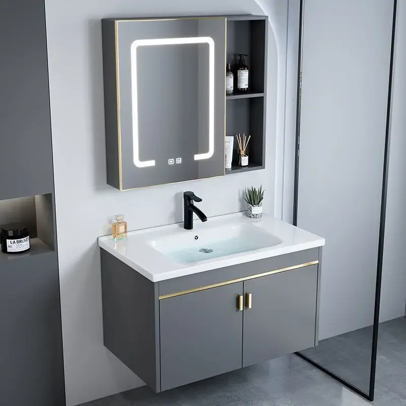 Space Aluminum Bathroom Cabinet Smart Mirror Cabinet Thickened Washbasin Wall-mounted Washbasin Combined Bathroom Washbasin
Space Aluminum Bathroom Cabinet Smart Mirror Cabinet Thickened Washbasin Wall-mounted Washbasin Combined Bathroom Washbasin