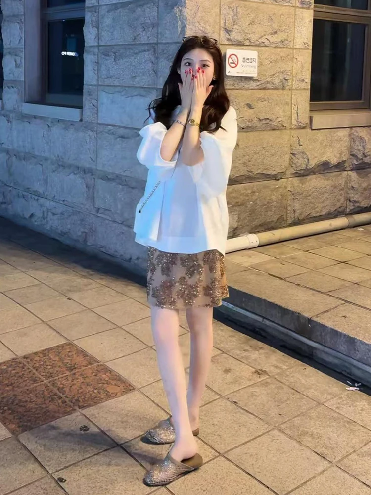 Summer New Style OOTD Korean System Luxury Flounce Short Skirt Set Women's Fashion Comfortable Loose Fit round Neck Short Sleeve
Summer New Style OOTD Korean System Luxury Flounce Short Skirt Set Women's Fashion Comfortable Loose Fit round Neck Short Sleeve