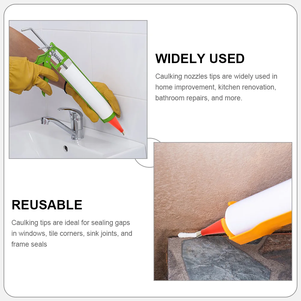 1 Set Tools Caulk Extension Nozzle Reusable Finisher Tips Set Easy Caulking Finisher Silicone Caulking Tips For Home Improvement
1 Set Tools Caulk Extension Nozzle Reusable Finisher Tips Set Easy Caulking Finisher Silicone Caulking Tips For Home Improvement
