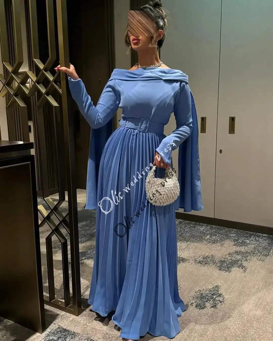 customized Elegant Boat Neck Prom Dresses Long Sleeves Pleated Floor Length Party Dresses Formal Evening Dresses
customized Elegant Boat Neck Prom Dresses Long Sleeves Pleated Floor Length Party Dresses Formal Evening Dresses