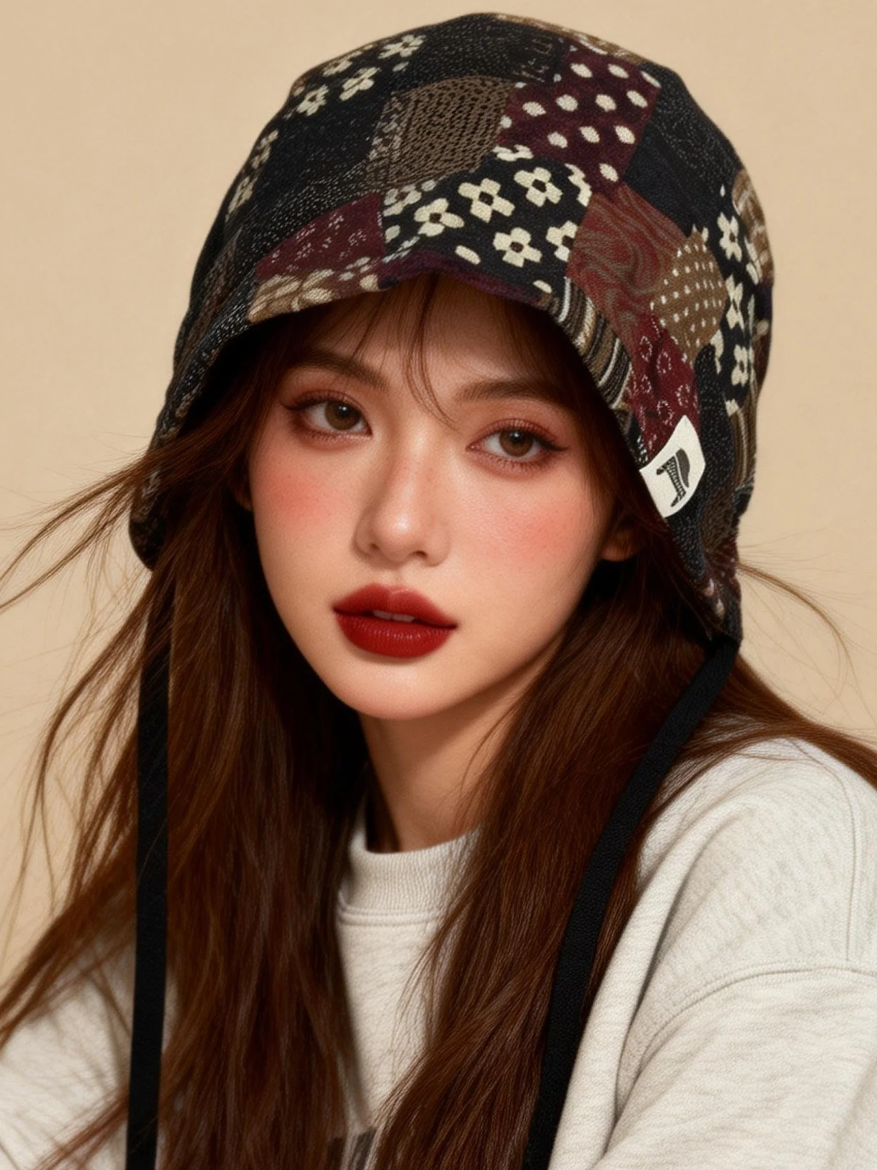 Retro Floral Print Scarf Hat Women's Thin Style Versatile Bucket Hat Face Slimming Spring Autumn Cotton No Brim Cap
Retro Floral Print Scarf Hat Women's Thin Style Versatile Bucket Hat Face Slimming Spring Autumn Cotton No Brim Cap