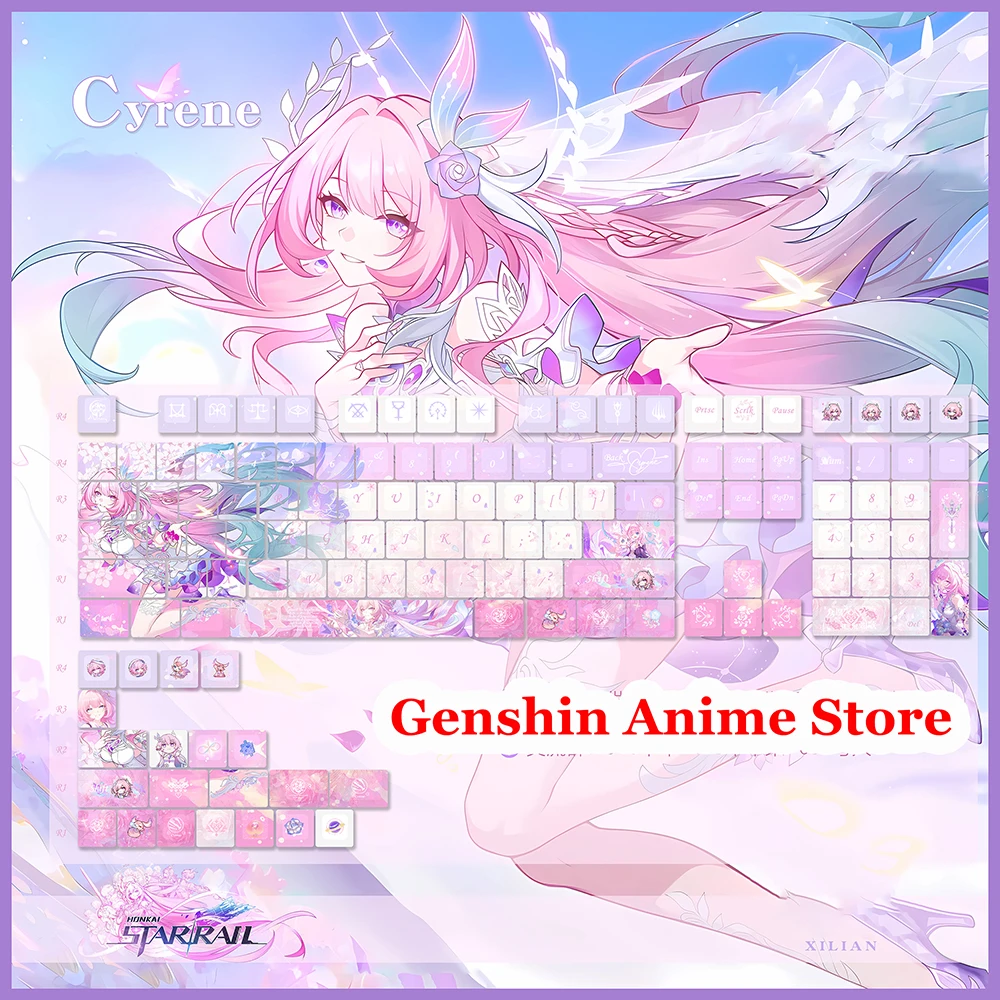 Game Honkai Star Rail Cyrene PBT 120 Keycaps Cosplay Props Game Keycap Thermal Sublimation Mechanical Theme Keyboard Accessories
Game Honkai Star Rail Cyrene PBT 120 Keycaps Cosplay Props Game Keycap Thermal Sublimation Mechanical Theme Keyboard Accessories