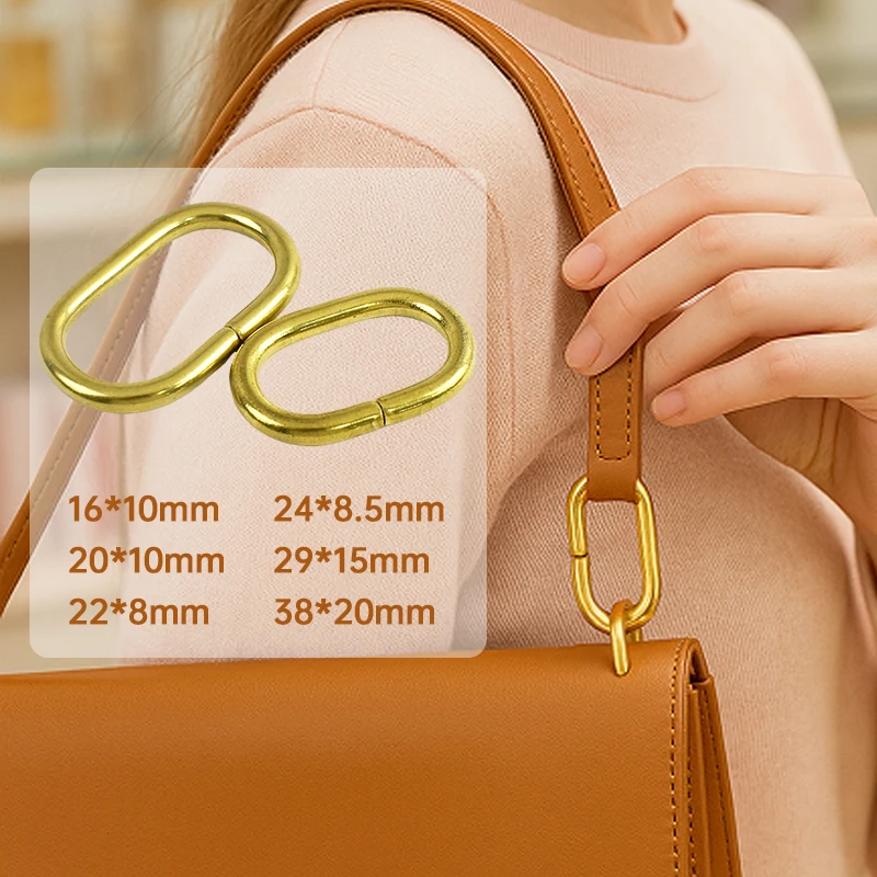 2/5/10Pcs Solid Brass Bag Strap Buckles Oval Metal O Ring Buckle Keychain Dog Collar Loop Clasp DIY Bags Hardware Accessories
2/5/10Pcs Solid Brass Bag Strap Buckles Oval Metal O Ring Buckle Keychain Dog Collar Loop Clasp DIY Bags Hardware Accessories