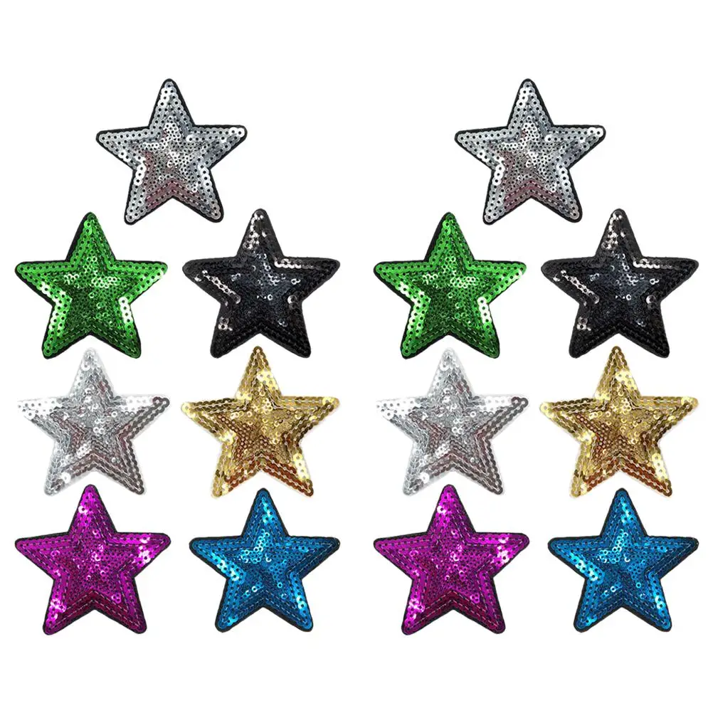 14 Pcs Sequin Star Patch Embroidery Fabric Material Glitter Apparel Iron-on Patches Clothes Repairing Sequin Appliques
14 Pcs Sequin Star Patch Embroidery Fabric Material Glitter Apparel Iron-on Patches Clothes Repairing Sequin Appliques