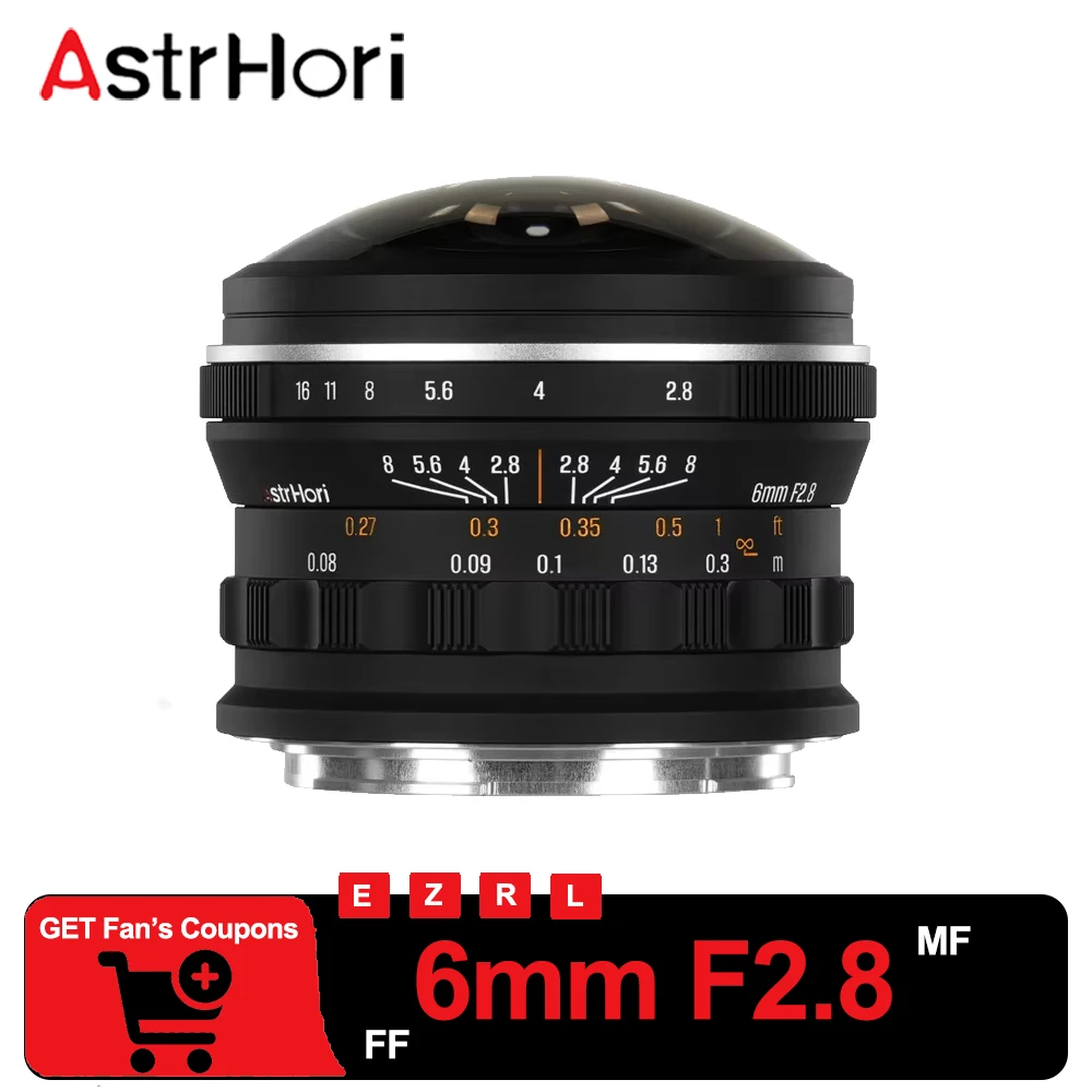 AstrHori Full Frame 6mm F2.8 Fisheye Lens Ultra Wide Angle Manual Focus Prime Lens for Street Lanscape Portrait Photography
AstrHori Full Frame 6mm F2.8 Fisheye Lens Ultra Wide Angle Manual Focus Prime Lens for Street Lanscape Portrait Photography