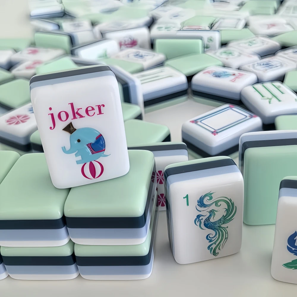 Light Cyan Custom American Mahjong Set 4-Layer Acrylic Engraved Tiles Portable Mah Jongg Luxury Board Game Holiday Party Gift
Light Cyan Custom American Mahjong Set 4-Layer Acrylic Engraved Tiles Portable Mah Jongg Luxury Board Game Holiday Party Gift