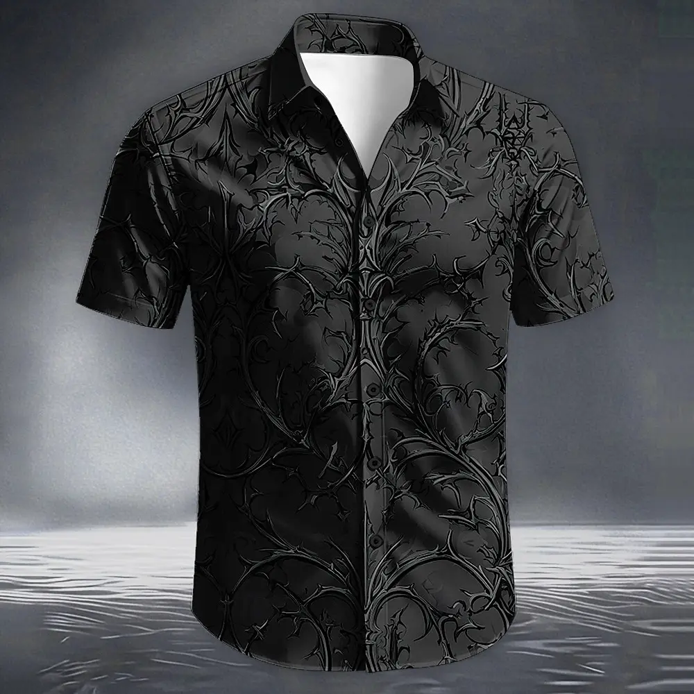 Men's Vine Plant 3D Print Turndown Collar Shirt, Dark Gothic Button Up Tops for Spring Summer Outdoor Vacation Daily Wear
Men's Vine Plant 3D Print Turndown Collar Shirt, Dark Gothic Button Up Tops for Spring Summer Outdoor Vacation Daily Wear