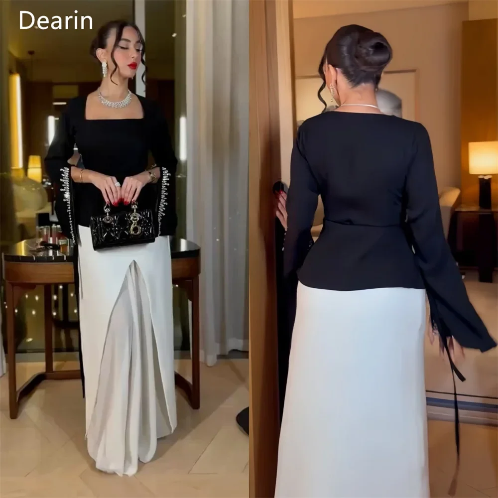 Customized Prom Dress Formal Evening Gown Dearin Square Collar Column Floor Length Draped Beading Bespoke Occasion Dr
Customized Prom Dress Formal Evening Gown Dearin Square Collar Column Floor Length Draped Beading Bespoke Occasion Dr