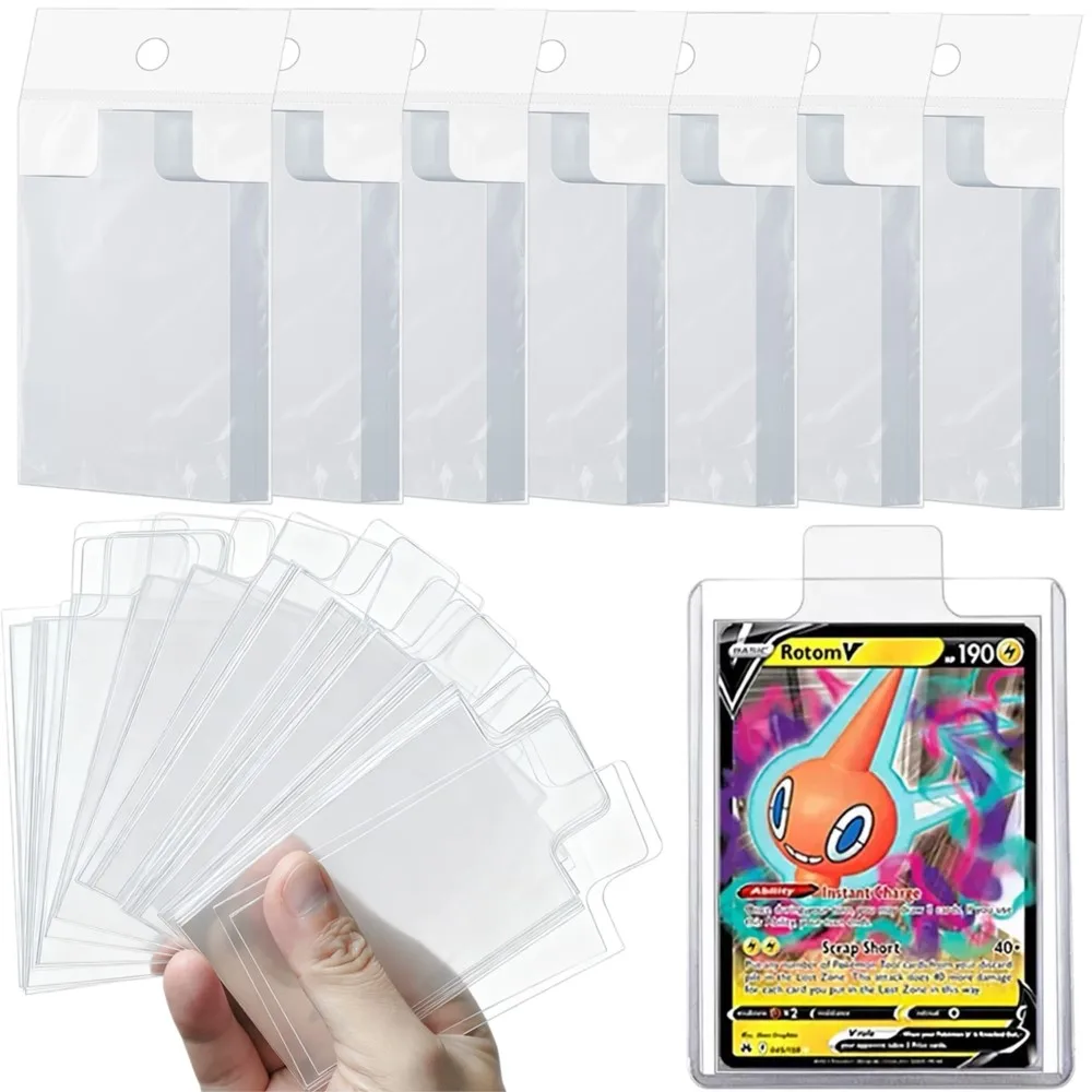 100pcs Clear Raised Tabbed Pull Sleeves Fit Toploaders Card Savers Anti Scratch Protector For Pokemon Sports TCG Trading Cards
100pcs Clear Raised Tabbed Pull Sleeves Fit Toploaders Card Savers Anti Scratch Protector For Pokemon Sports TCG Trading Cards