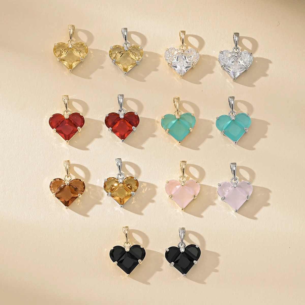 Factory wholesale Gold Color Brass and Zircon Heart Charms Pendants Necklace and Bracelet Earring Diy Jewelry Accessories
Factory wholesale Gold Color Brass and Zircon Heart Charms Pendants Necklace and Bracelet Earring Diy Jewelry Accessories