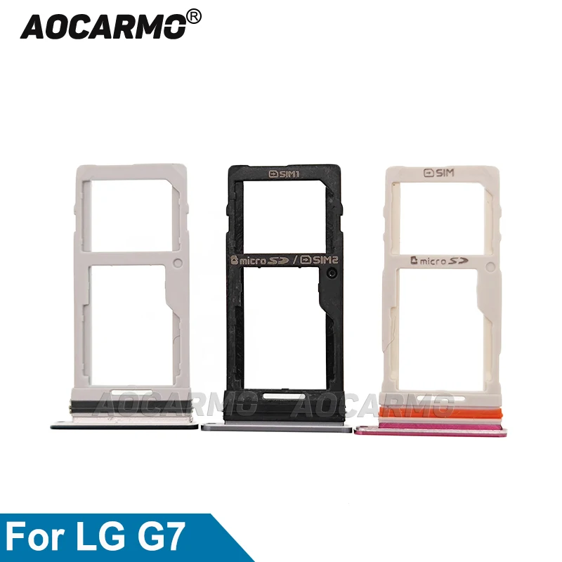 Aocarmo For LG G7 G710 Black Blue Grey Red Sim Card SIM Tray Slot Holder Replacement Parts
Aocarmo For LG G7 G710 Black Blue Grey Red Sim Card SIM Tray Slot Holder Replacement Parts