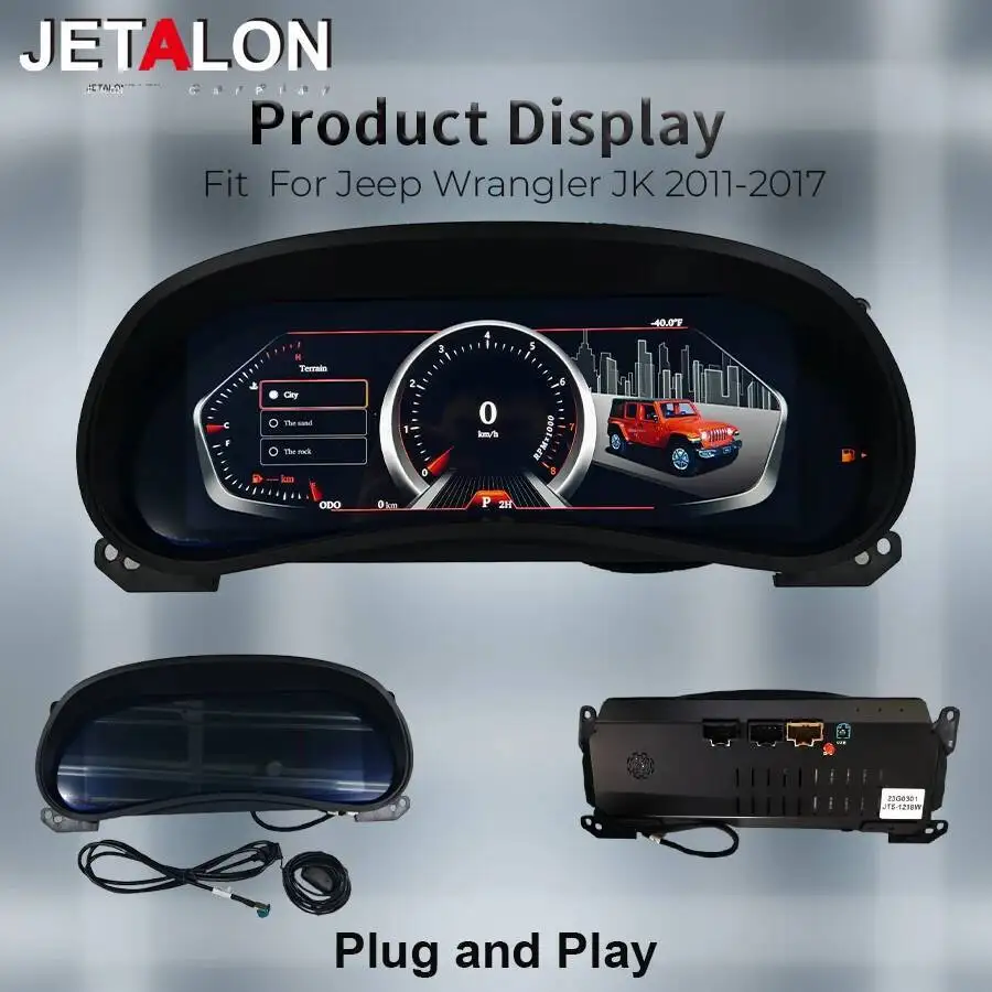 12.3inch Linux Car Digital Virtual Cockpit Cluster For Jeep Wrangler JK 2011-2018 Speedometer Instrument LCD Dashboard Screen
12.3inch Linux Car Digital Virtual Cockpit Cluster For Jeep Wrangler JK 2011-2018 Speedometer Instrument LCD Dashboard Screen