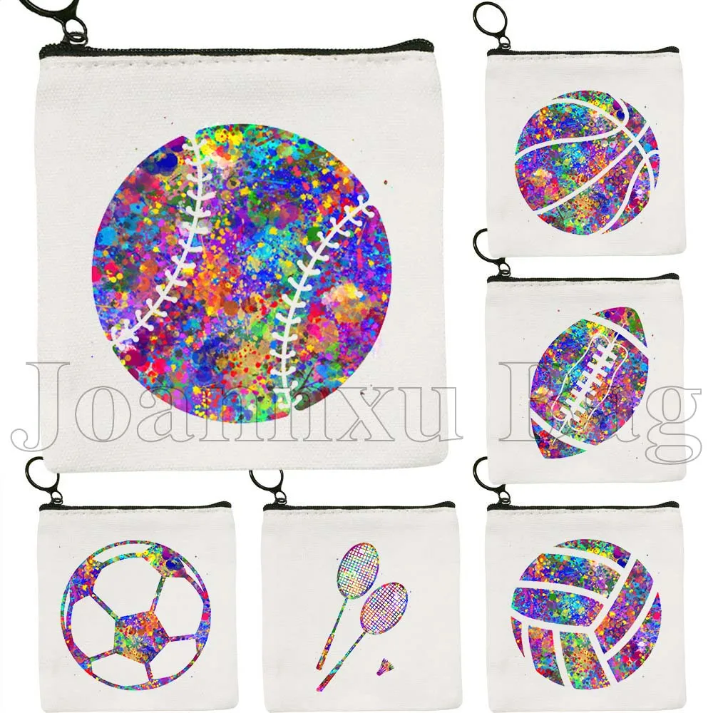 American Football Ball Badminton Rackets Volleyball Basketball Soccer Baseball Ball Bat Key Coin Purse Card Bag Wallet Pouch
American Football Ball Badminton Rackets Volleyball Basketball Soccer Baseball Ball Bat Key Coin Purse Card Bag Wallet Pouch