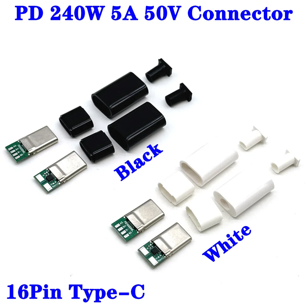 6P PD 240W Fast Charging 5A 50V Connector TYPE-C Male Plug USB With PCB welding Data line interface DIY data cable accessories
6P PD 240W Fast Charging 5A 50V Connector TYPE-C Male Plug USB With PCB welding Data line interface DIY data cable accessories