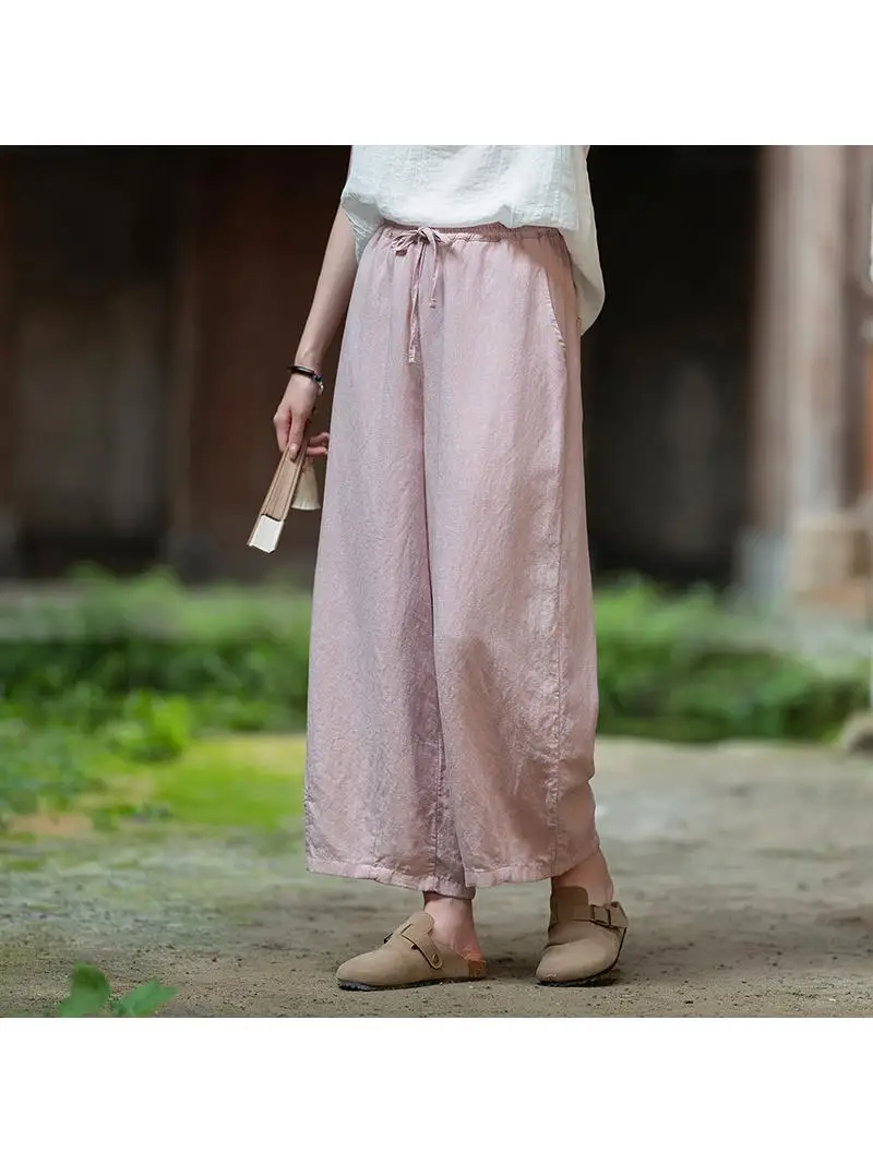 Artistic Linen Balloon Pants Women's Washed Cotton Linen Wide Leg Loose Thin Straight Tube Pants Summer New Arrival
Artistic Linen Balloon Pants Women's Washed Cotton Linen Wide Leg Loose Thin Straight Tube Pants Summer New Arrival