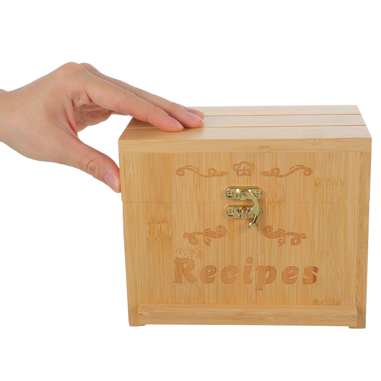 Compact Wooden Recipe Card Box with Phone Stand for Kitchen Countertop Recipe Organization Dustproof Card Storage Modern Home
Compact Wooden Recipe Card Box with Phone Stand for Kitchen Countertop Recipe Organization Dustproof Card Storage Modern Home